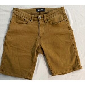 DU/ER No Sweat Slim Fit Shorts Mens 30 Tobacco Brown N2X Performance Stretch